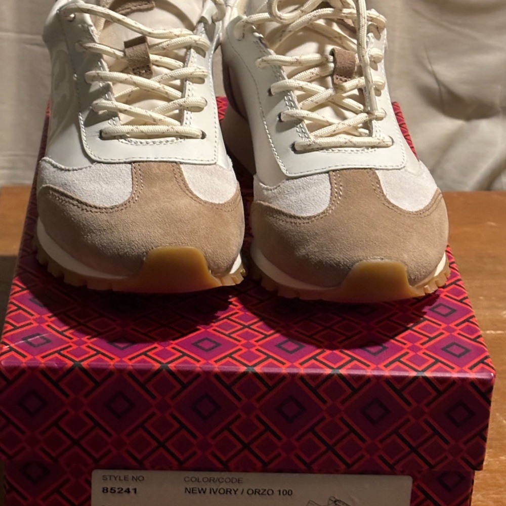 Chic New Ivory and Orzo Sneakers